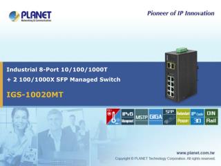 Industrial 8-Port 10/100/1000T + 2 100/1000X SFP Managed Switch