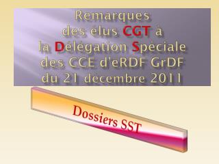 Dossiers SST