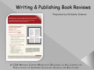 Writing &amp; Publishing Book Reviews