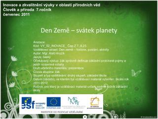 Den Země – svátek planety