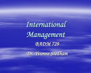 International Management