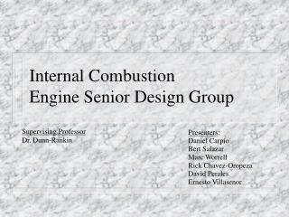 Internal Combustion Engine Senior Design Group