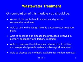 Wastewater Treatment