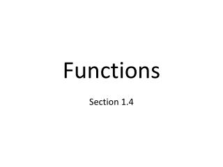 Functions