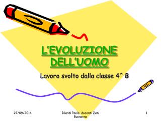 L’EVOLUZIONE DELL’UOMO