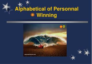 Alphabetical of Personnal Winning