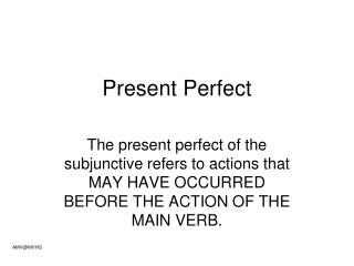 Present Perfect