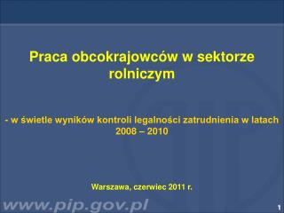 Praca obcokrajowców w sektorze rolniczym