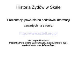 Historia Żydów w Skale