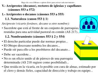 V.- Arciprestes (decanos), rectores de iglesias y capellanes (cánones 553 a 572)