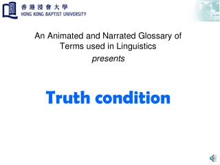 Truth condition