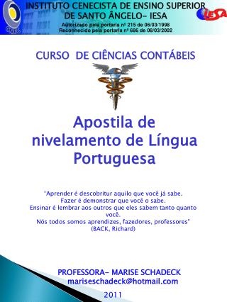 CURSO DE CIÊNCIAS CONTÁBEIS