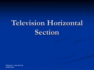 Television Horizontal Section