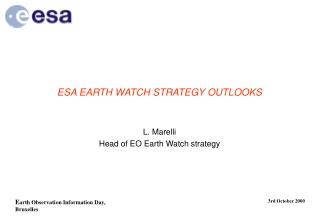 ESA EARTH WATCH STRATEGY OUTLOOKS