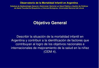 Objetivo General