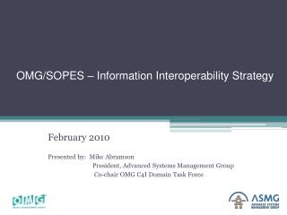 OMG/SOPES – Information Interoperability Strategy