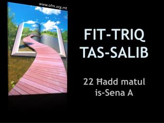 FIT-TRIQ TAS-SALIB 22 Ħadd matul is-Sena A