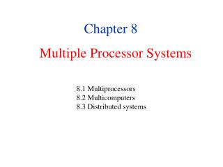 Multiple Processor Systems