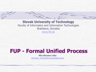 FUP - Formal Unified Process