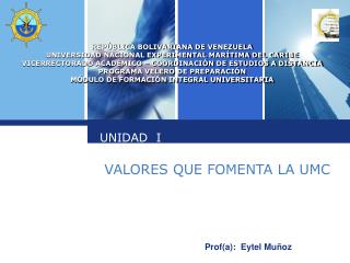 Prof(a): Eytel Muñoz