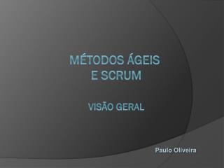 Métodos Ágeis e SCRUM VISÃO GERAL