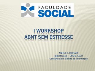 I workshop abnt sem estresse