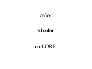 El color