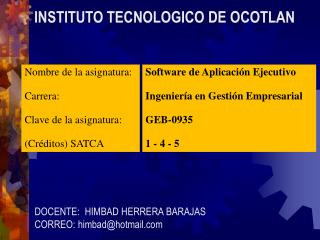 INSTITUTO TECNOLOGICO DE OCOTLAN