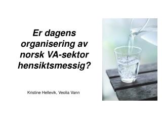 Er dagens organisering av norsk VA-sektor hensiktsmessig?