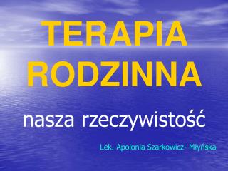 TERAPIA RODZINNA