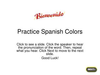 Practice Spanish Colors