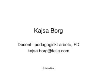 Kajsa Borg