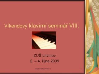 Víkendový klavírní seminář VIII.