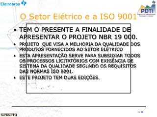 O Setor Elétrico e a ISO 9001