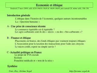 Economie et éthique