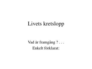 Livets kretslopp