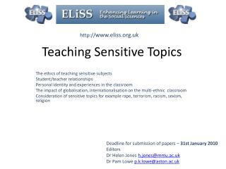 Teaching Sensitive Topics