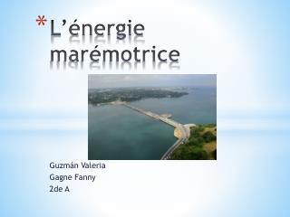 L’énergie marémotrice