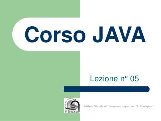 Corso JAVA