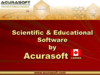 Scientific &amp; Educational Software by Acurasoft CANADA