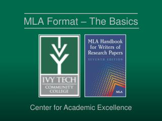 MLA Format – The Basics