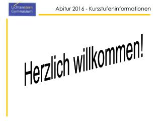 Herzlich willkommen!