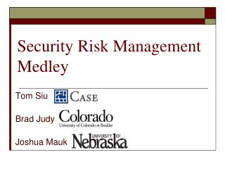 Security Risk Management Medley