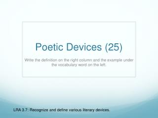 Poetic Devices (25)