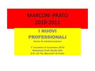 MARCONI-PRATO 2010-2011