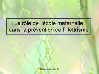 Le rôle de l’école maternelle dans la prévention de l’illettrisme