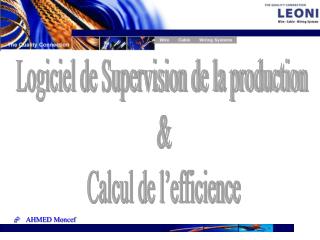 Logiciel de Supervision de la production &amp; Calcul de l’efficience