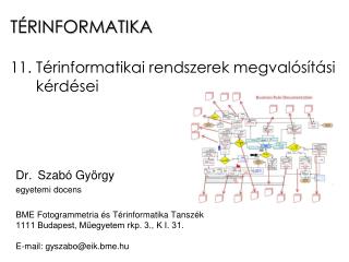 TÉRINFORMATIKA 11 . Térinformatikai rendszerek megvalósítási kérdései