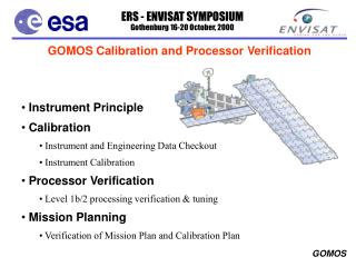 GOMOS Calibration and Processor Verification