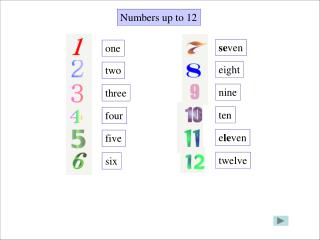 Numbers up to 12
